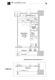 エルスタンザ恵比寿 303 間取り図