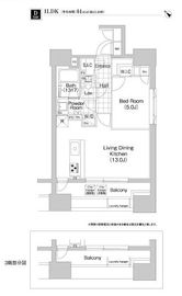 エルスタンザ恵比寿 1204 間取り図