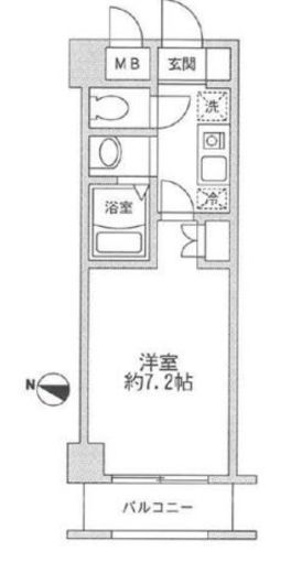 レジディア新宿イースト 404 間取り図