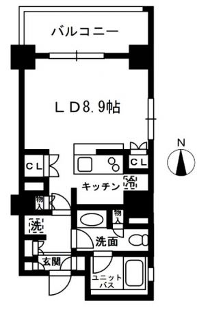 レジディア中落合 C203 間取り図