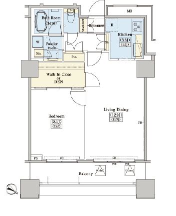 レジディアタワー上池袋 タワー棟 1111 間取り図