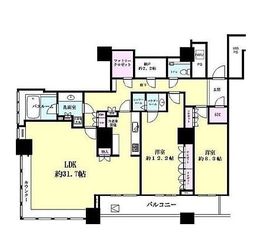 ザ・東京タワーズ シータワー 39階 間取り図