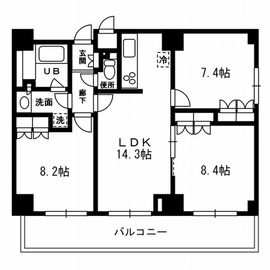 レジディア杉並方南町 804 間取り図