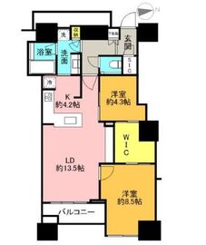 富久クロスコンフォートタワー(Tomihisa Cross)  38階 間取り図