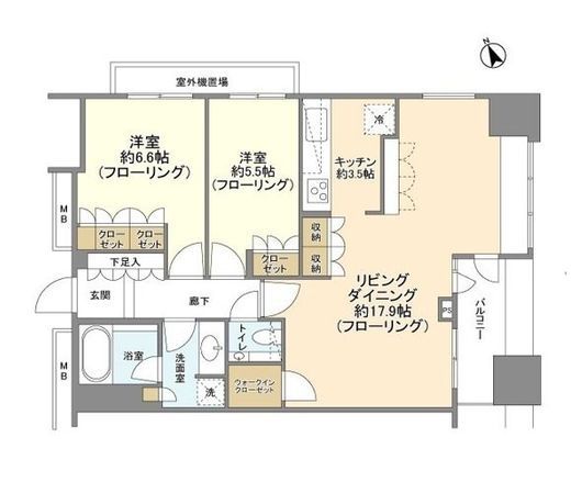 アトラスタワー西新宿 3階 間取り図