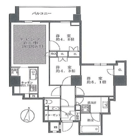 ザ・パークハウス池田山 2階 間取り図