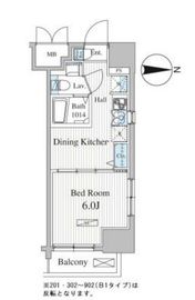 オークスクエア雷門 201 間取り図