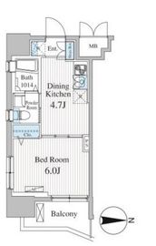 オークスクエア雷門 203 間取り図