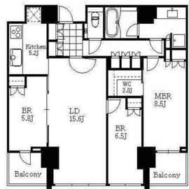 THE ROPPONGI TOKYO CLUB RESIDENCE 34階 間取り図