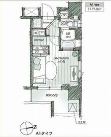 レジディア市谷薬王寺 703 間取り図