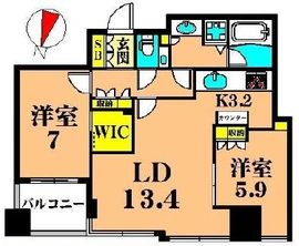 大崎ウエストシティタワーズ イースト 20階 間取り図