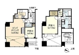 大崎ウエストシティタワーズ イースト 38階 間取り図