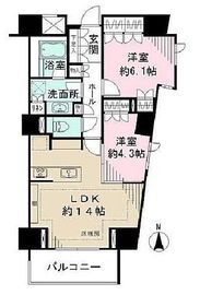 パークハウス市谷柳町 7階 間取り図