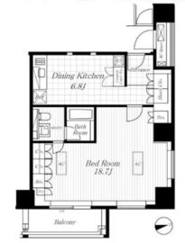 アクシア麻布 6階 間取り図