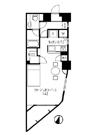 リシェ広尾 10階 間取り図