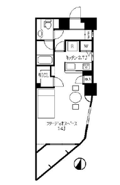 リシェ広尾 10階 間取り図