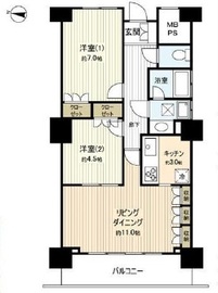 イーストコモンズ清澄白河セントラルタワー 6階 間取り図