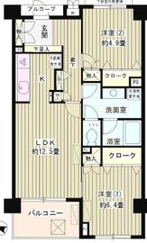 パーシモンヒルズ 305 間取り図