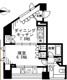 プライムアーバン四谷外苑東 1301 間取り図