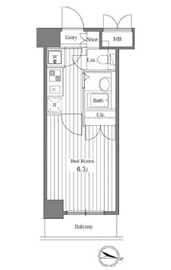 グランシャルム広尾 906 間取り図