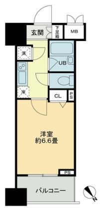 クロスレジデンス蒲田 506 間取り図