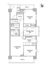 パークグレイス駒込 201 間取り図