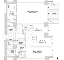 ラ・トゥール代官山 H402 間取り図