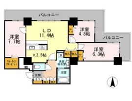 品川シーサイドビュータワー1 1201 間取り図