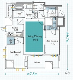 インプレストタワー芝浦エアレジデンス 10階 間取り図