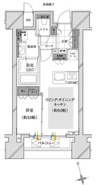 ザ・ミッドハウス新宿御苑 4階 間取り図