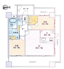 スカイクレストビュー東京 6階 間取り図