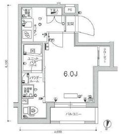 スカイコート渋谷北参道 4階 間取り図