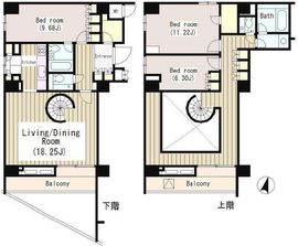 南青山ガーデンコート 203 間取り図