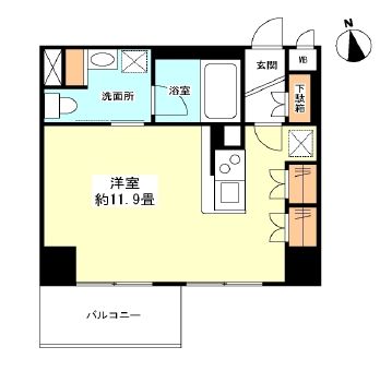 グランカーサ新宿御苑 404 間取り図
