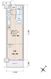 エスティメゾン豊洲レジデンス 726 間取り図