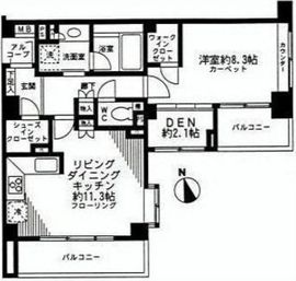 パルテール恵比寿 8階 間取り図