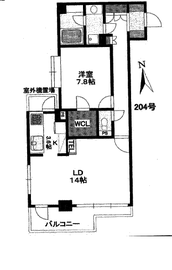 ピアース高輪 2階 間取り図