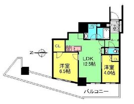 ルミナリータワー池袋 15階 間取り図