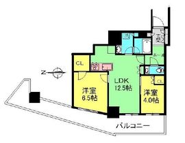 ルミナリータワー池袋 15階 間取り図