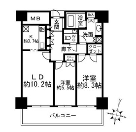 リージェントハウス大森西 16階 間取り図