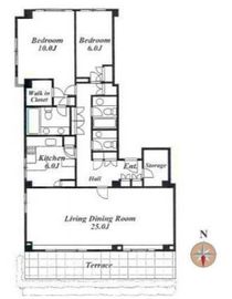 エアリイ南麻布 101 間取り図