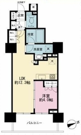 ウェリス六本木 13階 間取り図