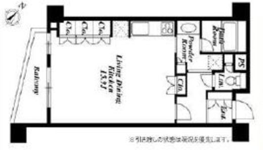 デュオフラッツ赤坂 602 間取り図