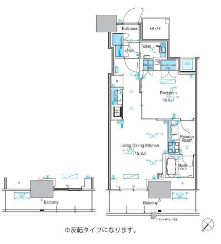 パークアクシス豊洲キャナル 823 間取り図