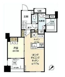 ウィルローズ築地 8階 間取り図