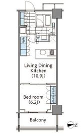 コンフォリア新宿イーストサイドタワー 1723 間取り図