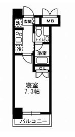 レジディア月島3 703 間取り図