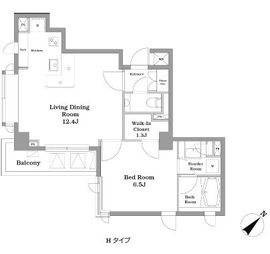 コスモリード恵比寿 501 間取り図