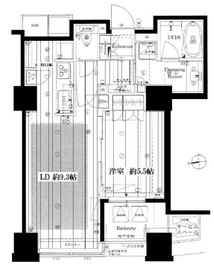 新宿山吹アインスタワー 6階 間取り図