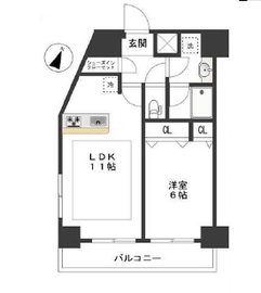 パレステュディオ白金台 6階 間取り図